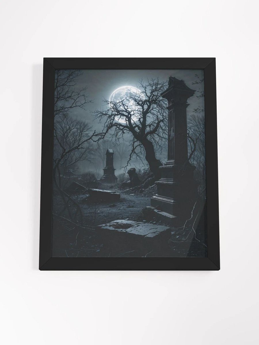 Gothic Moonlit Graveyard Framed Print product image (21)