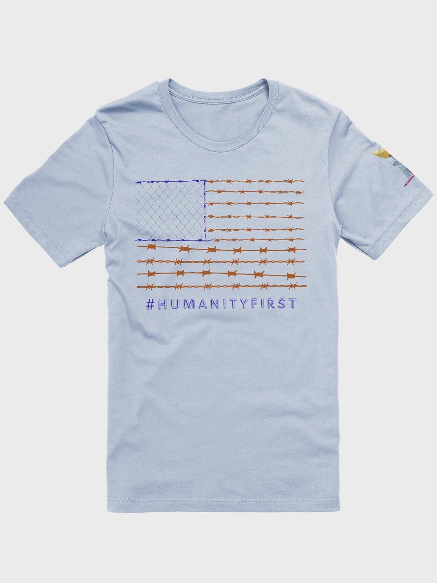 Stand With Liberty Barbed Wire American Flag, US Flag Bella & Canvas 3001 Supersoft Tee product image (1)