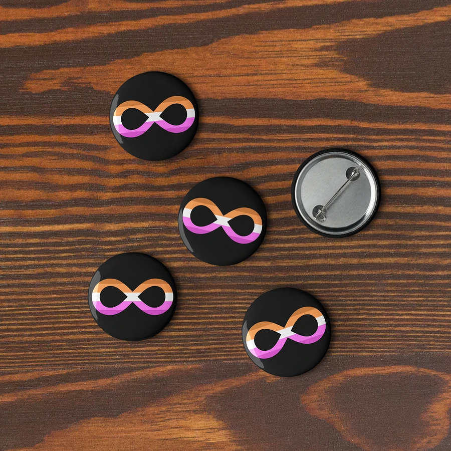 Autistic Lesbian Infinity Pin Set product image (9)