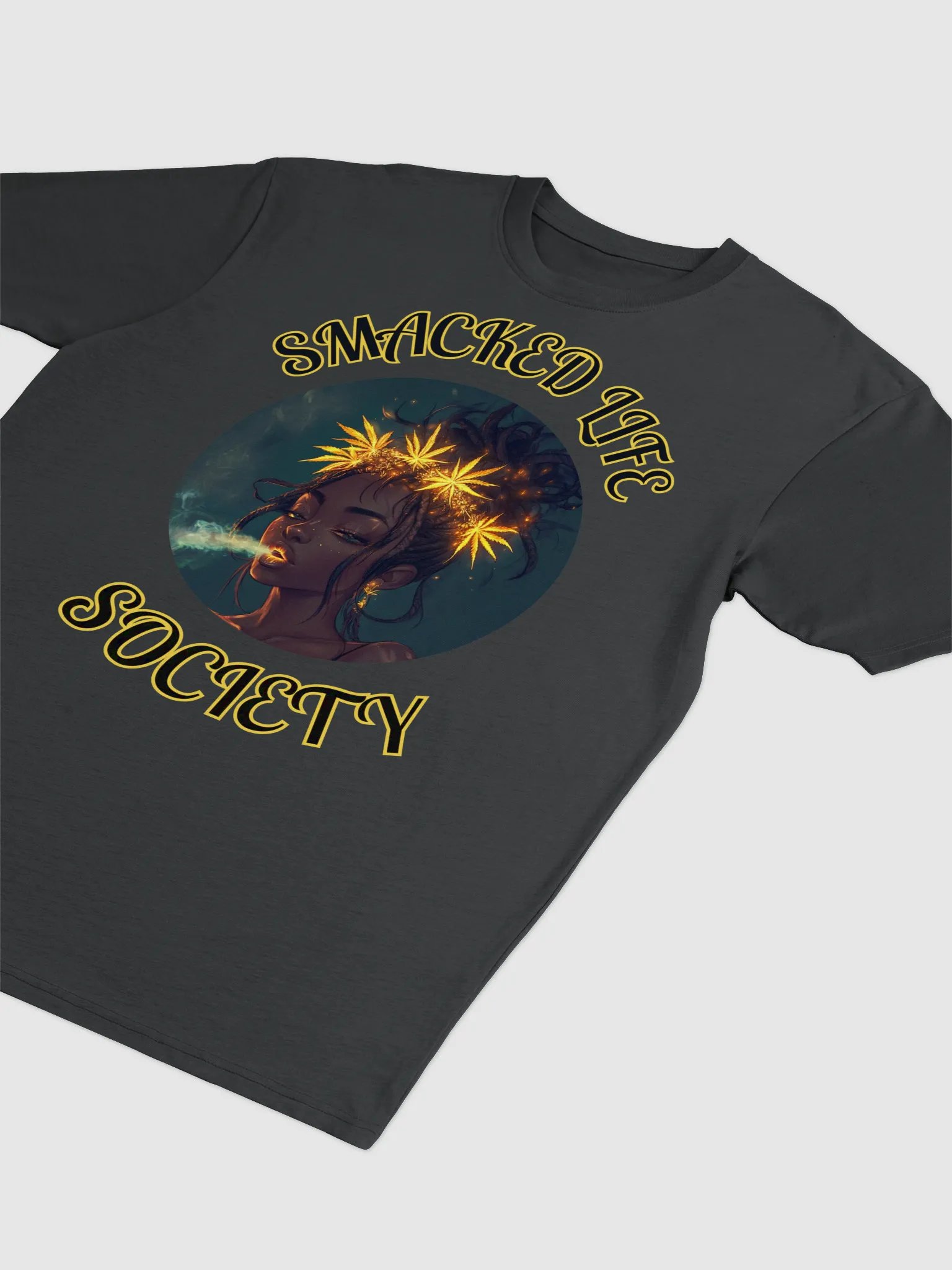 Smacked Aura Stoner T-Shirt - High Vibe Weed Shirt, 420 Apparel, Cannabis Lover Gift, Smoked Out Streetwear product image (17)