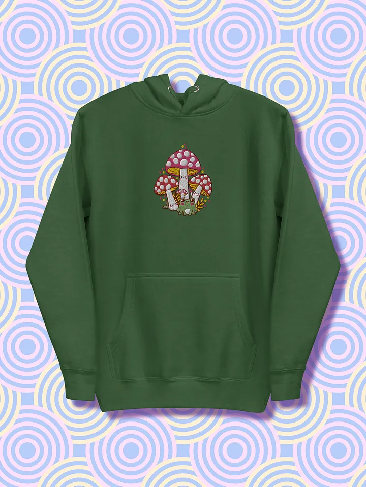 Whimsical Mushroom Frog Unisex Hoodie product image (2)