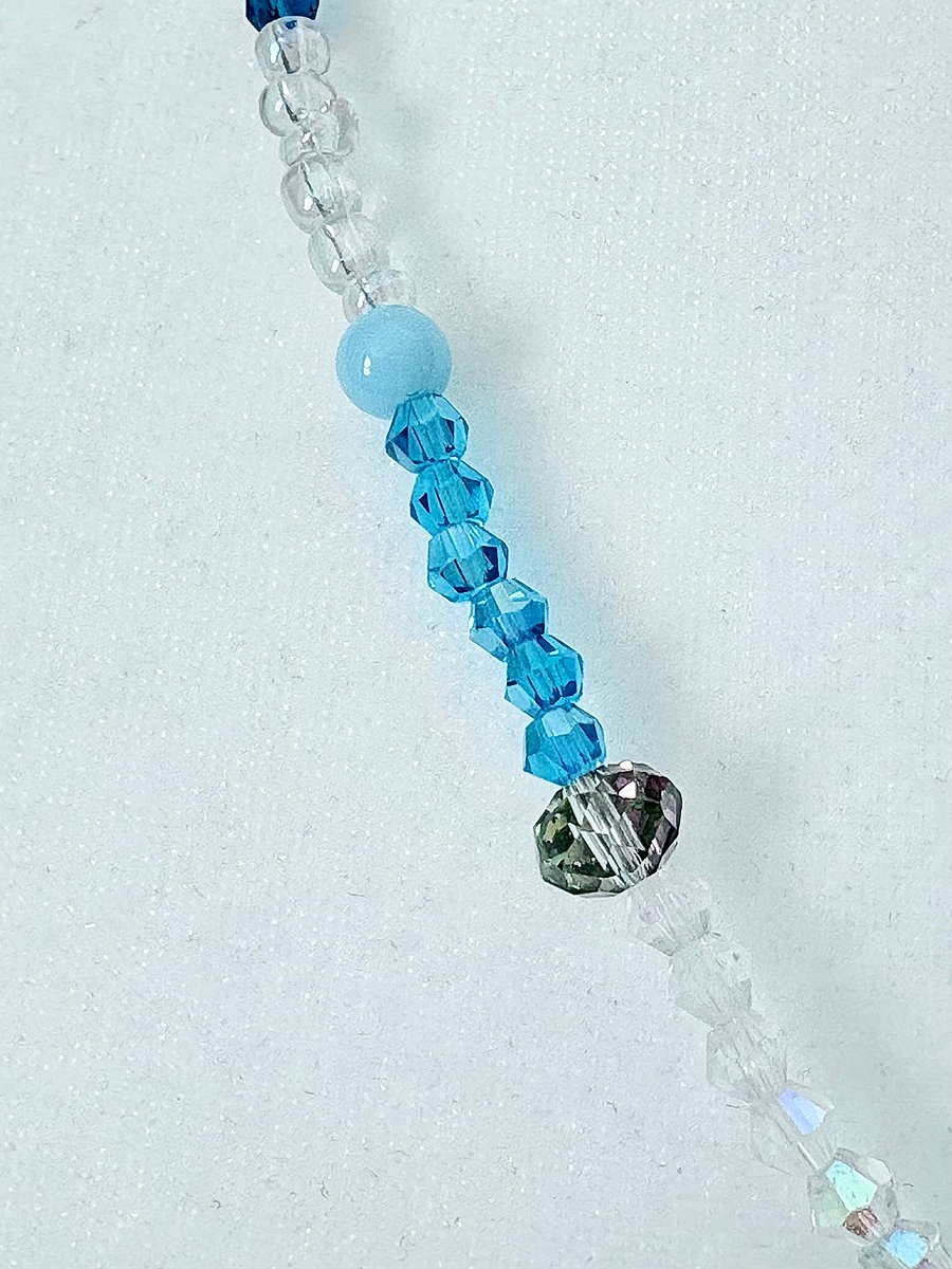 Hydrangea Print Pendant | Handmade & Fully Beaded Necklace | by Monique Faella Designs™ | MFD-00041 product image (4)