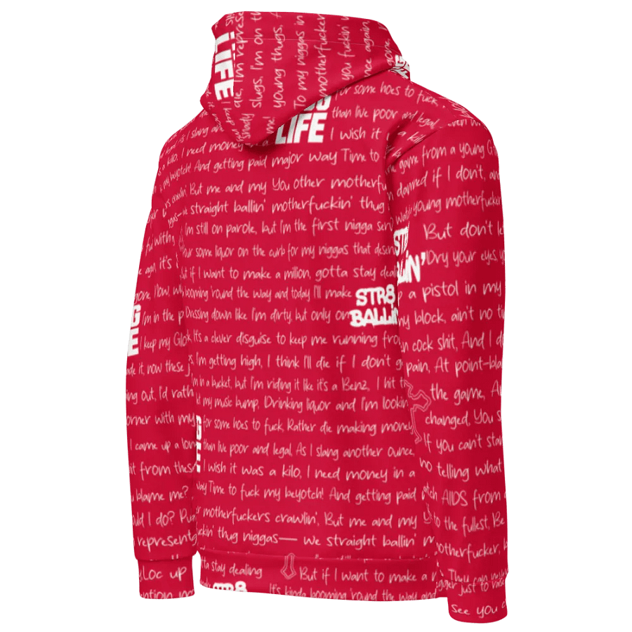 Str8 Ballin' - 2Pac - RED - Unisex Hoodie product image (4)