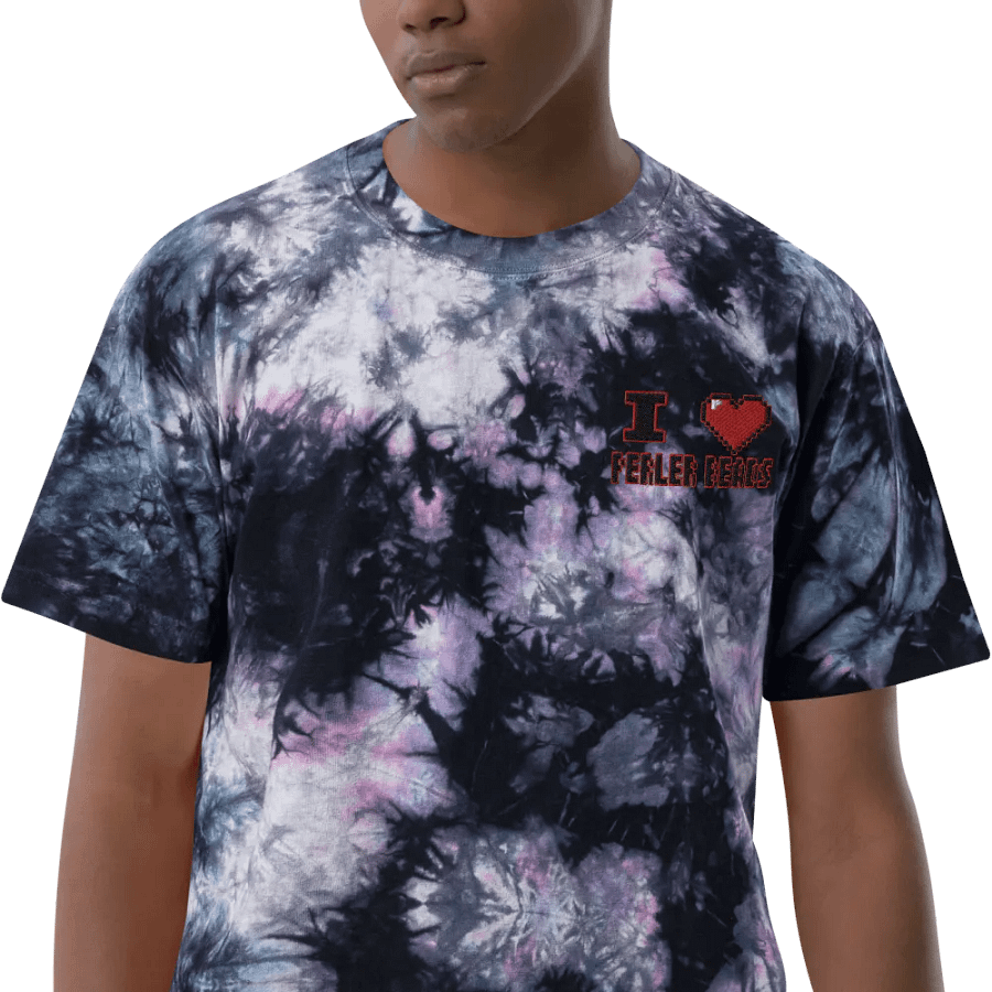 I Heart Perler Bead 2 Tie Dye Shirt product image (4)