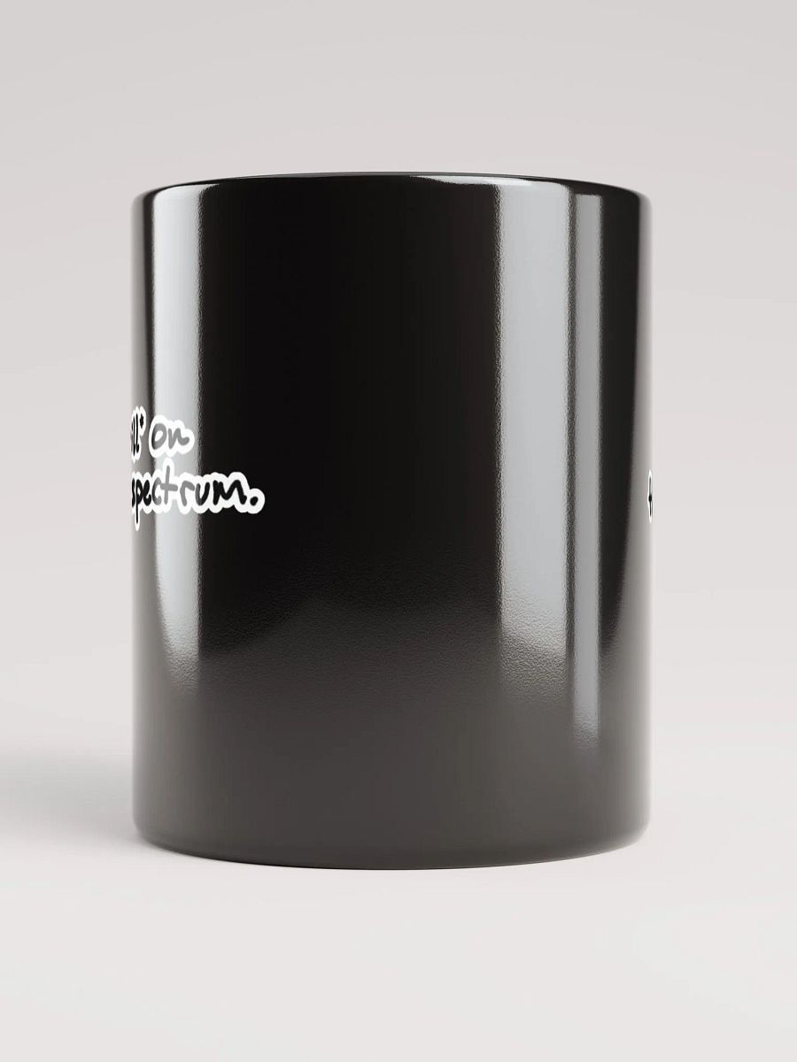 *still* on the spectrum black glossy mug (bubble design) product image (2)