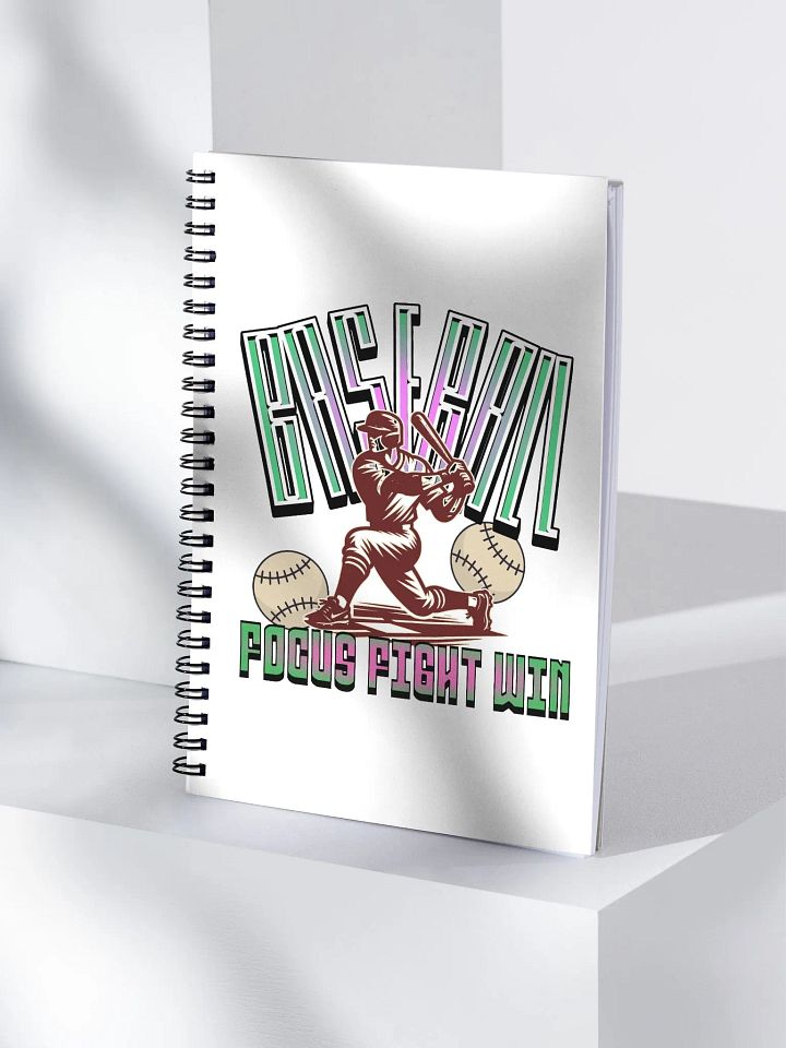 Focus Fight Win Baseball Notebook product image (1)