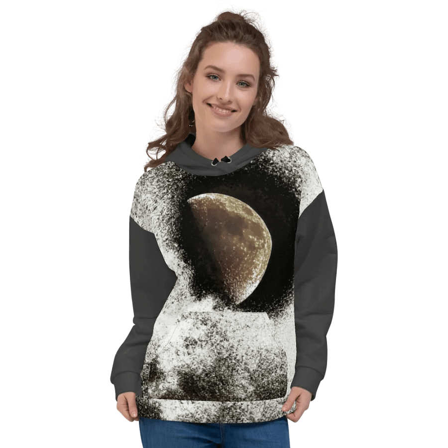 Darker Disintegrating Moon Unisex Pull Over Hoodie product image (7)