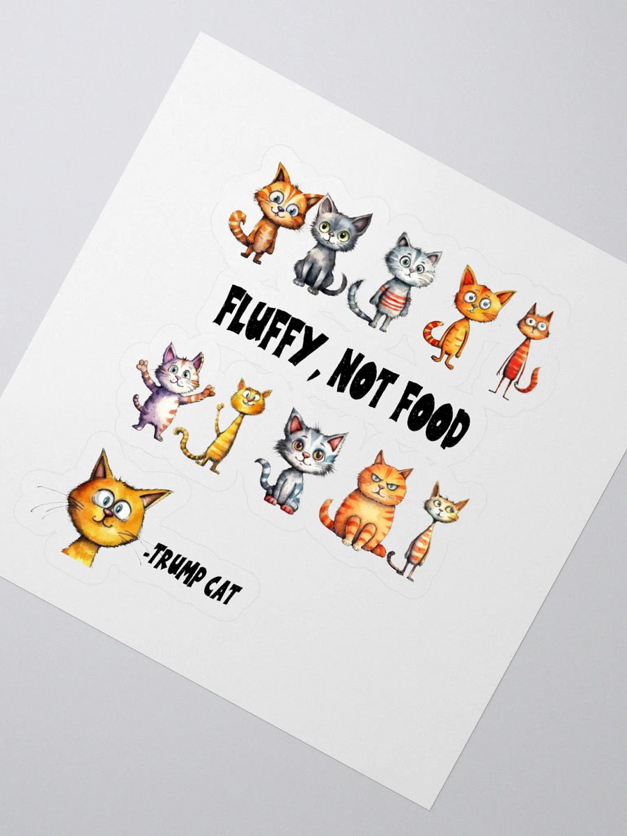 Fluffy, Not Food Cat Sticker product image (2)