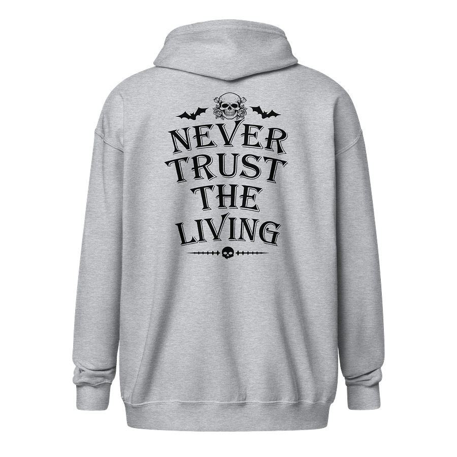 [UM Designs] Never Trust The Living [black] - Unisex Graphic Zip Hoodie product image (1)