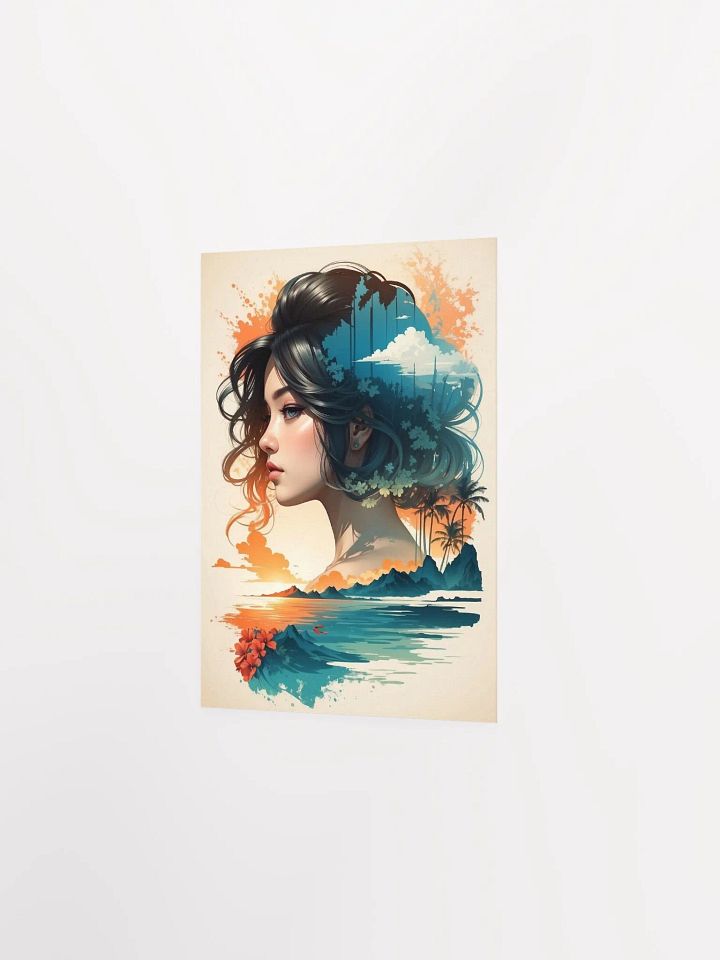 Island Harmony: Double Exposure Elegance