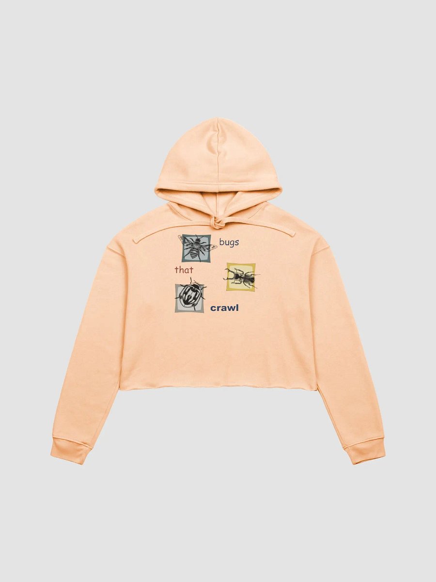 bugs that crawl fleece crop hoodie product image (2)