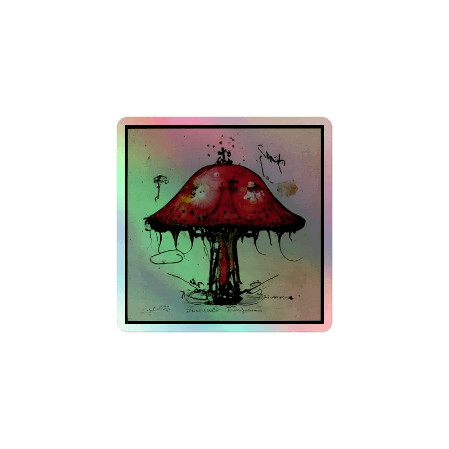 Whimsical Mushroom Holographic Sticker Sheet product image (1)
