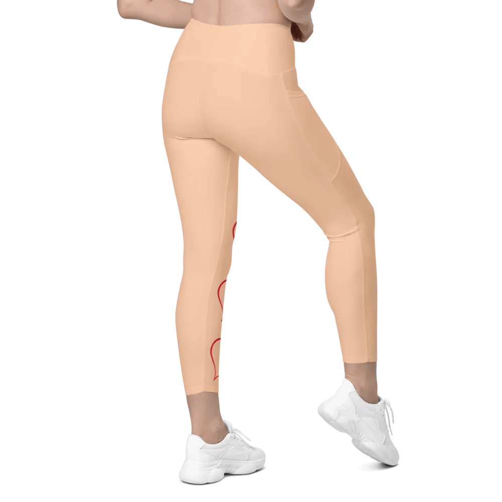 "Qu@lity He@rt" Leggings (Peach) product image (10)