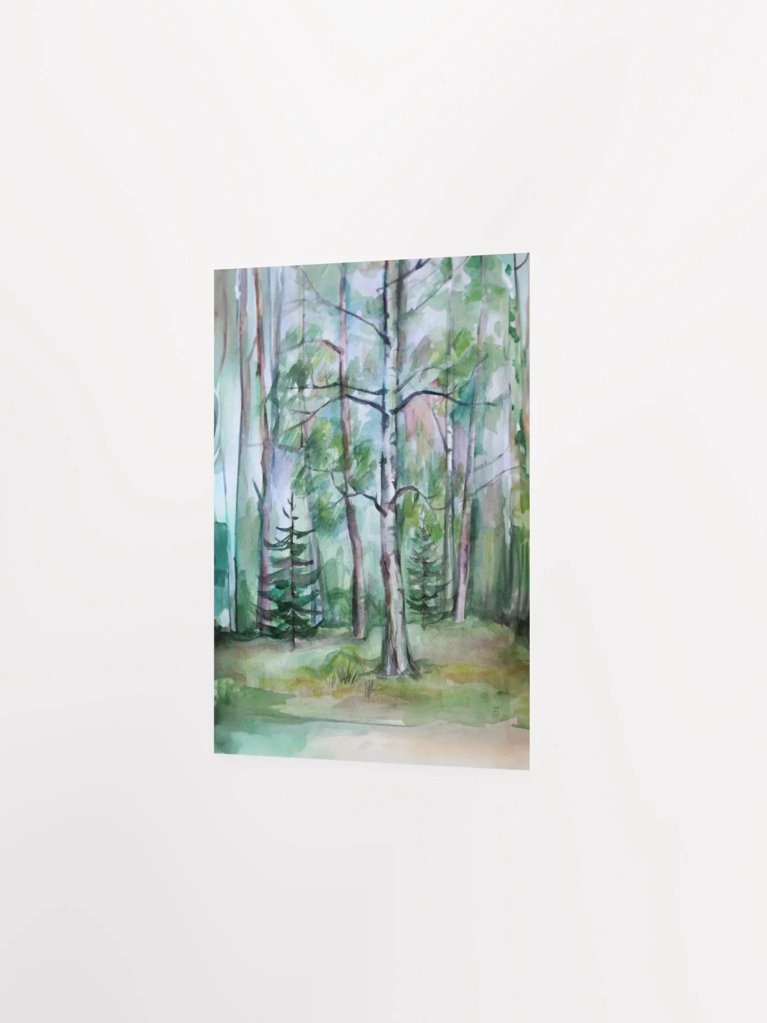 Enchanted Forest Watercolor Poster. -Dacha Lawn product image (3)