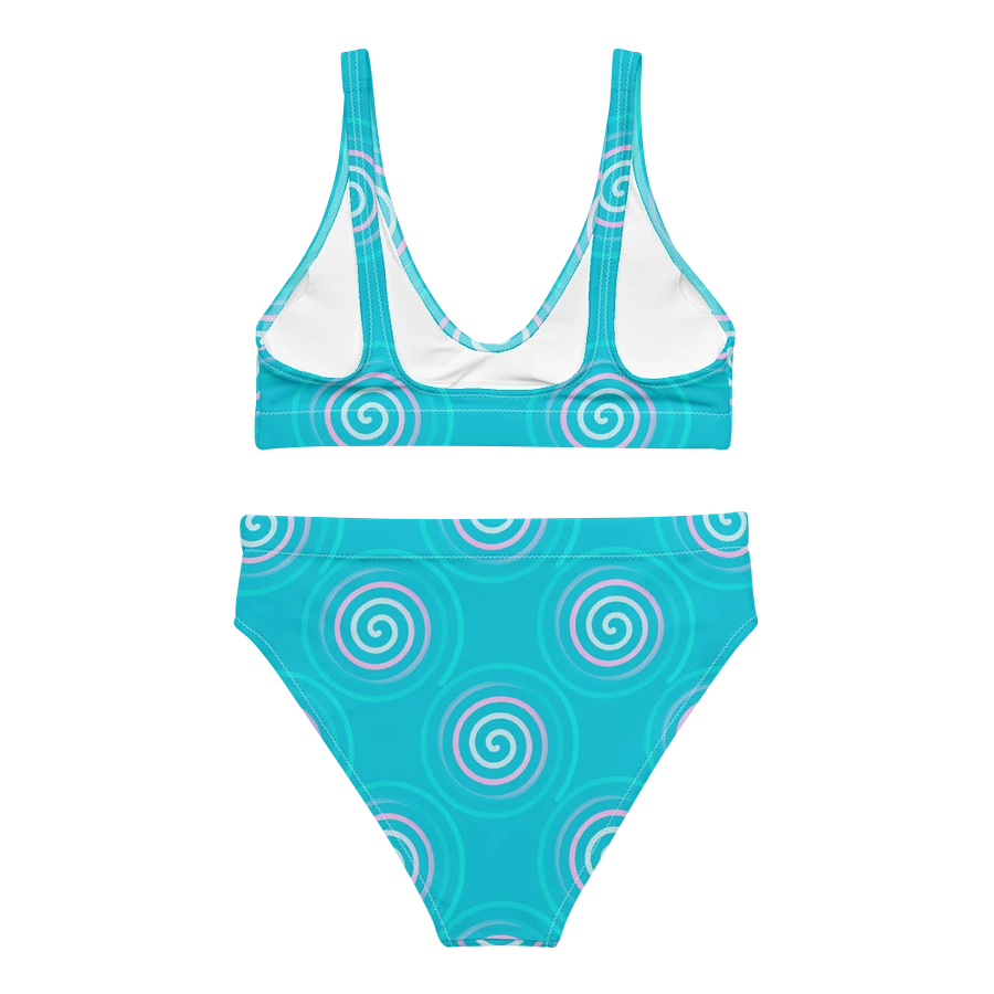 Beautiful Minimalist Ocean Swirl Pattern High Waisted Bikini product image (3)