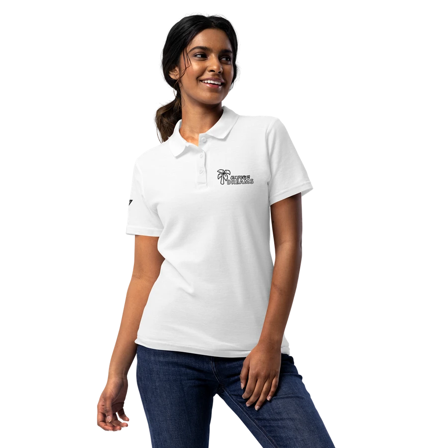 California Dreams Palm Tree Women Polo T-Shirt - White product image (1)