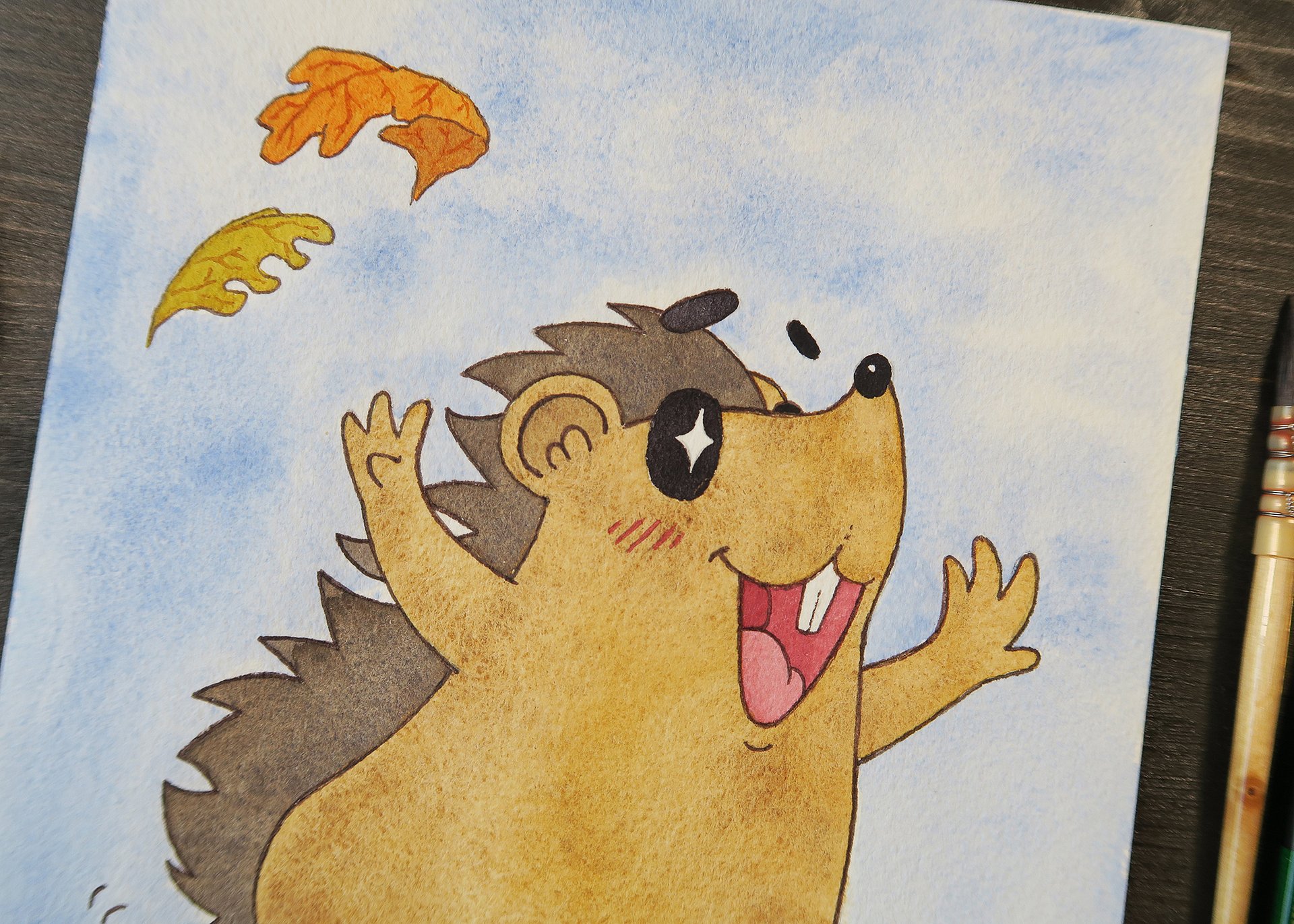 original painting : harold hedgie product image (4)