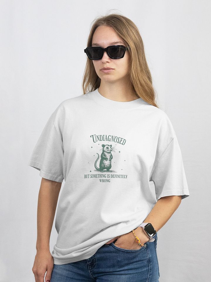 Funny Opossum T-Shirt - „Undiagnosed But Something Is Definitely Wrong”, Opossum Meme Shirt, Possum Graphic Tee product image (1)