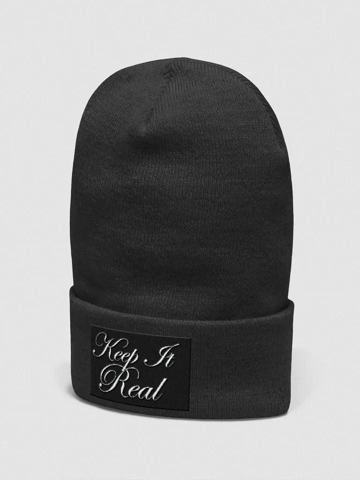 Elegant Cursive 'Keep It Real' Beanie product image (8)