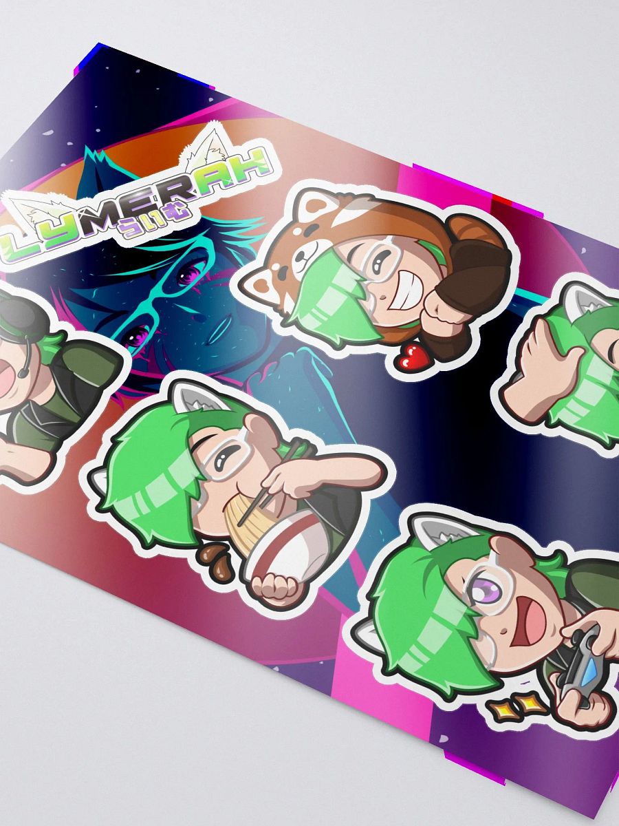 Emote Sticker sheet w/ Background product image (3)
