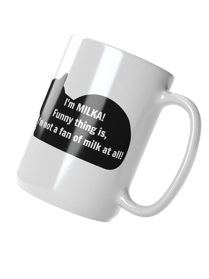 MILKA's Confession Cat Silhouette White Glossy Mug product image (2)