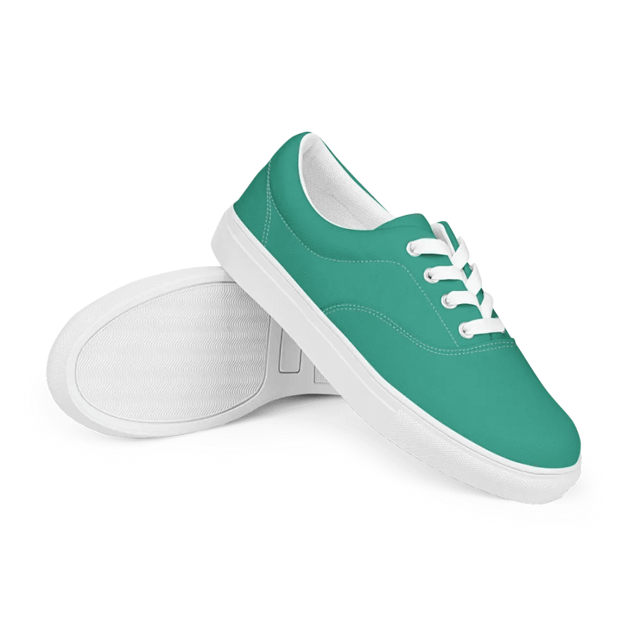 Muse Coquette Lace-Up Canvas Shoes (Pear) product image (7)