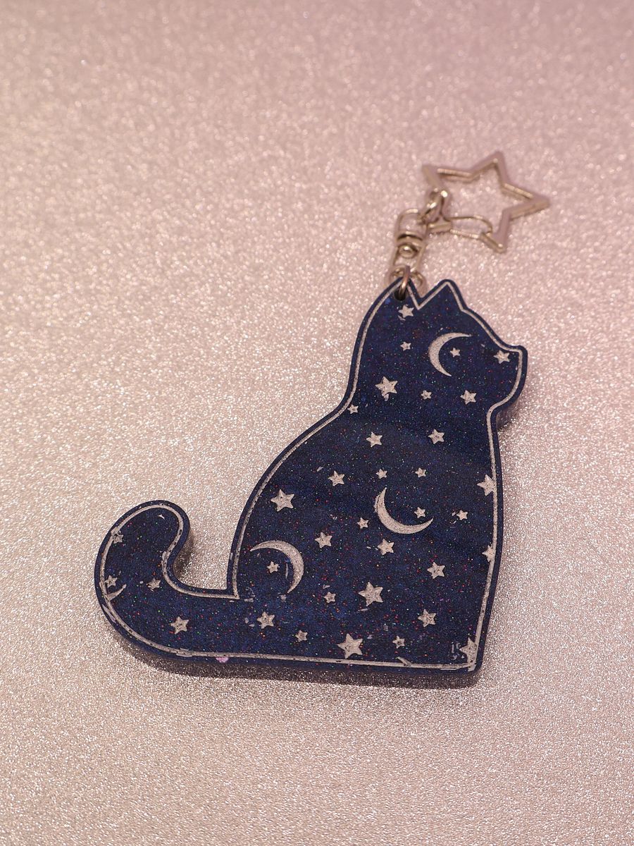 Galaxy Cat Keychain product image (3)