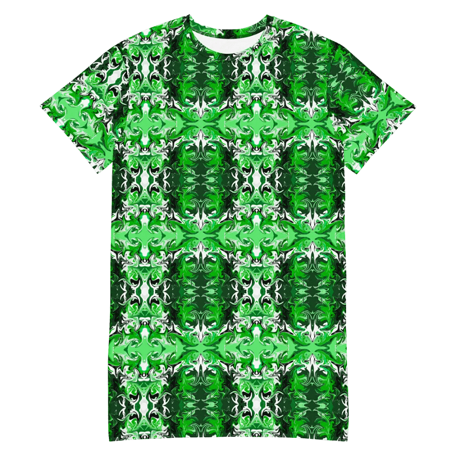 Green Swirl T-Shirt Dress product image (2)