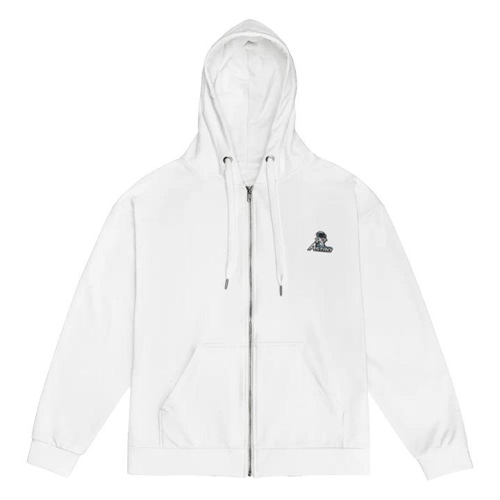 Astro Recycled Unisex Zip Hoodie with Astronaut Design - White product image (1)
