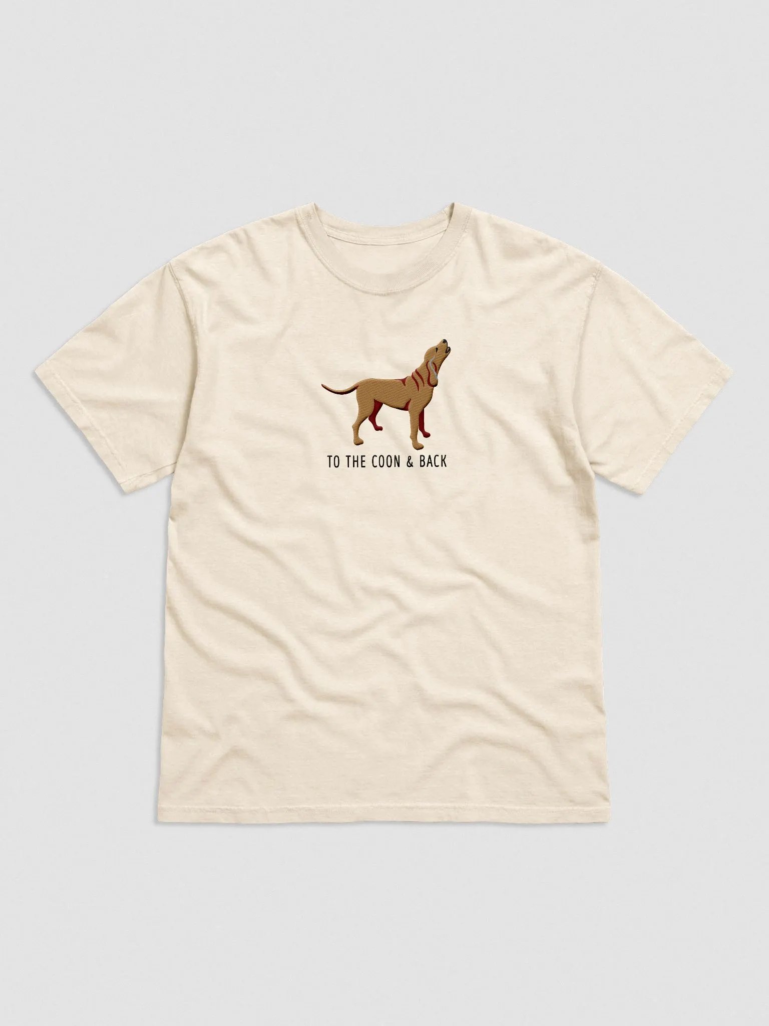 To the Coon and Back T-Shirt(Embroidered) of a Redbone Coonhound product image (4)