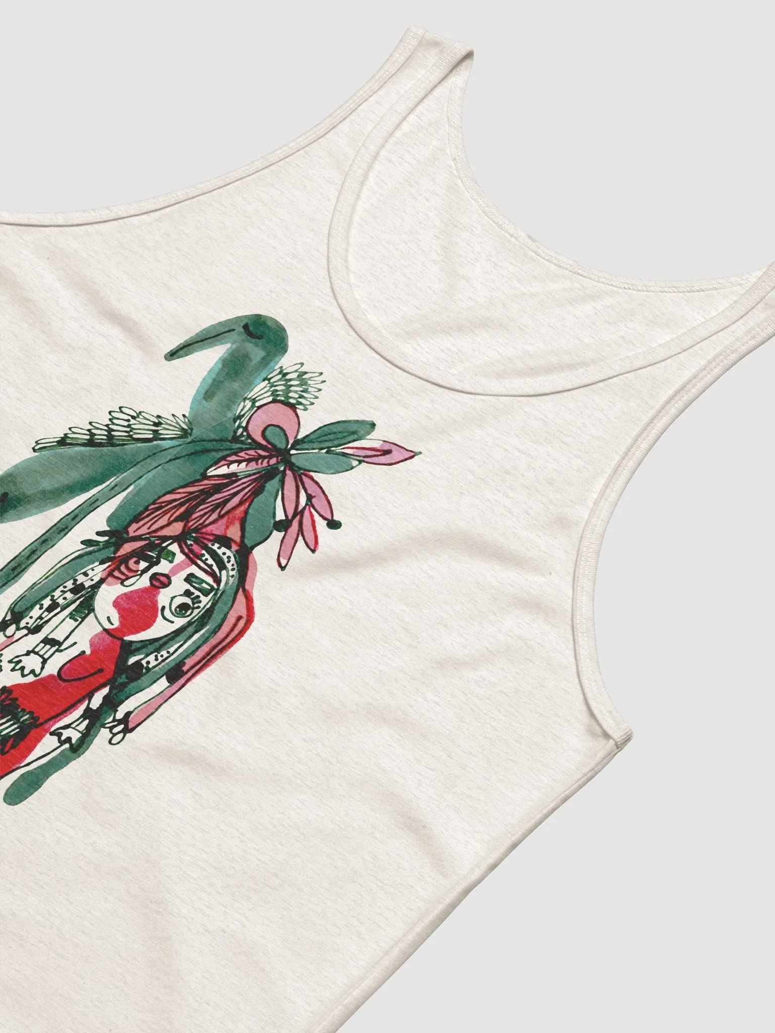 Abstract Girl With Birds Tank product image (7)