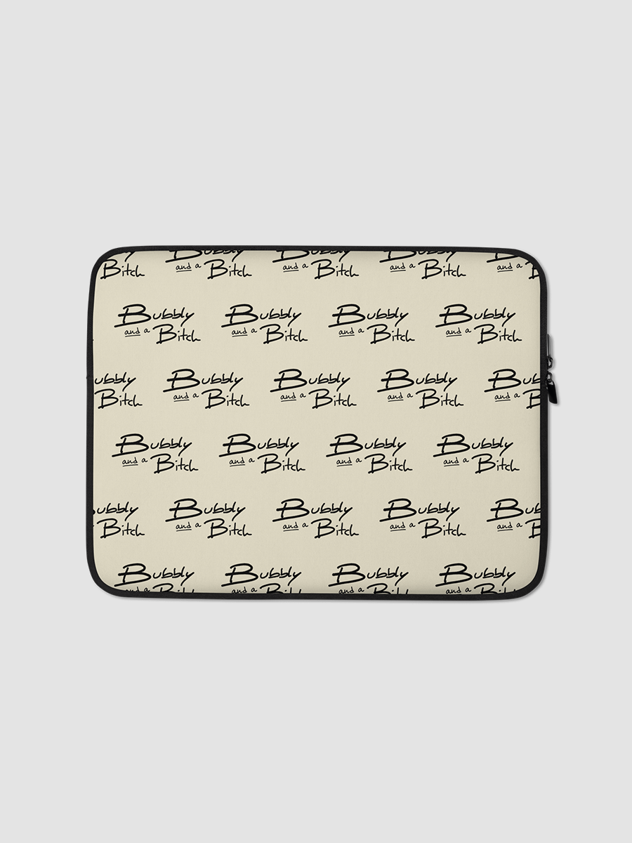 Bubbly and a B*tch yellow laptop sleeve product image (1)