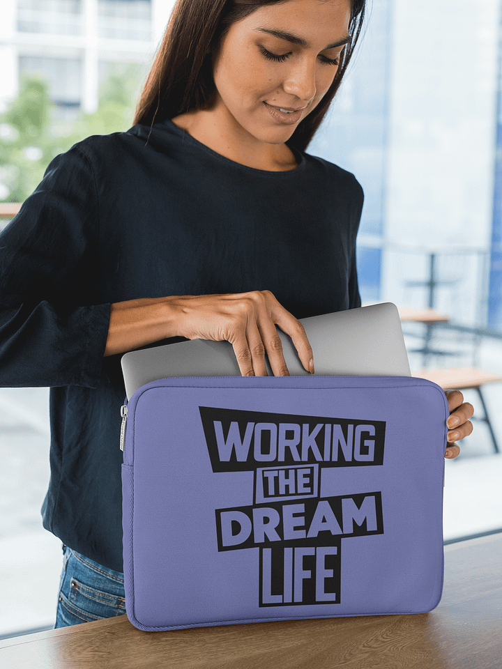 Premium Purple Laptop Sleeve – Working The Dream Life | Sleek, Protective & Leadership-Ready (13” & 15”) product image (2)