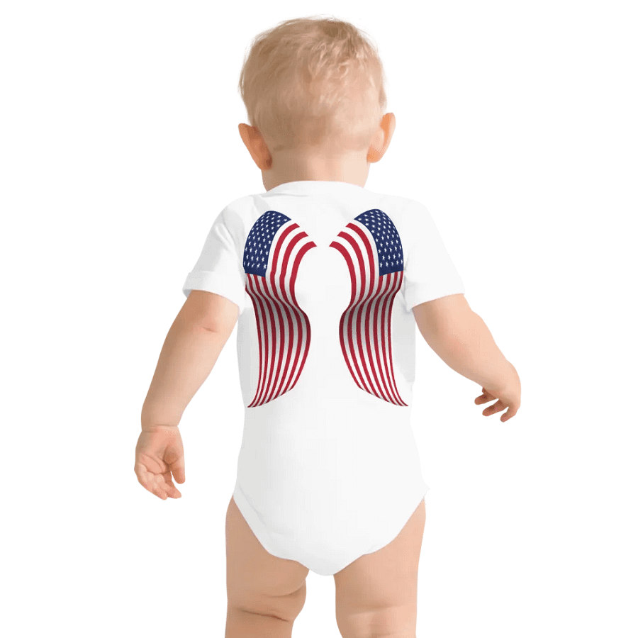 Stars & Stripes Smooth Angel Wings Onesie product image (7)