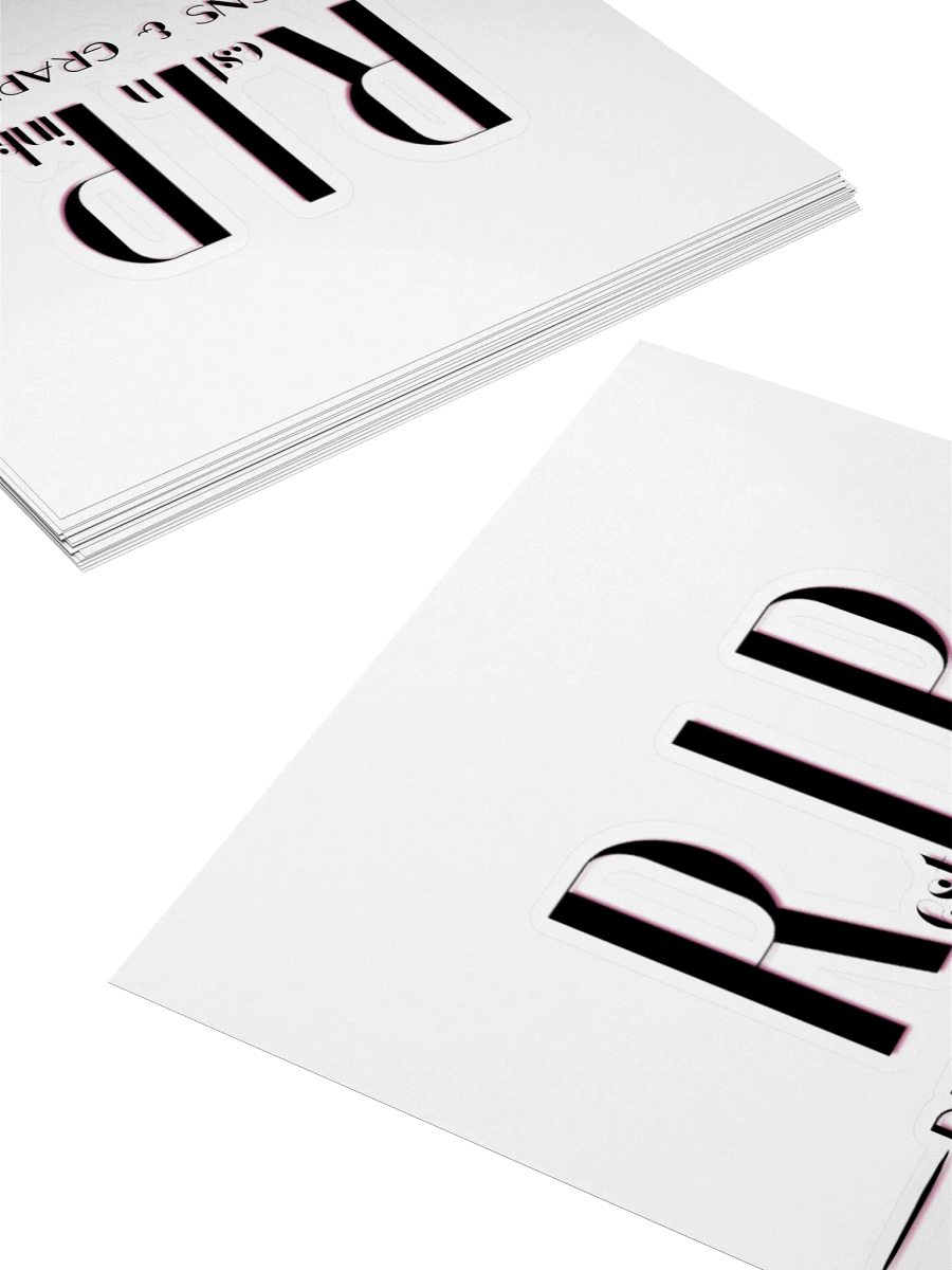RIP Minimalist Logo Kiss Cut Stickers product image (4)