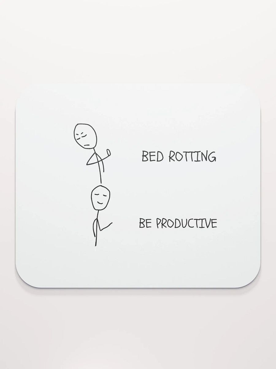 Bed Rotten vs Be Productive Mouse Pad product image (2)