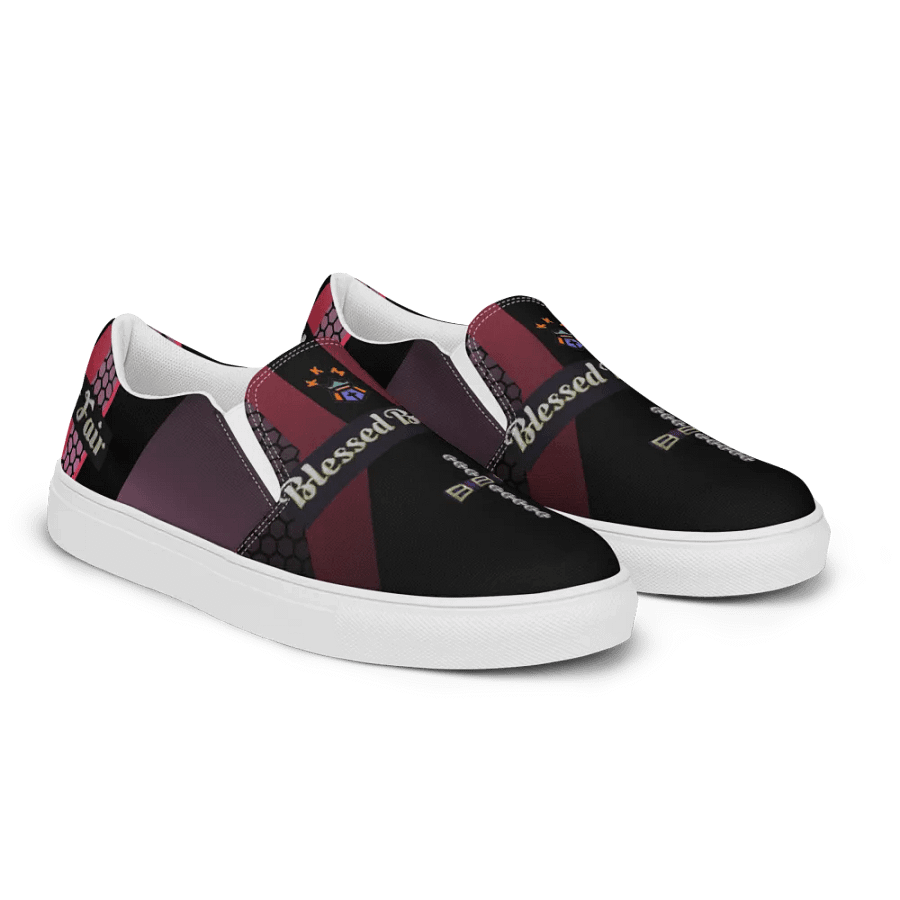 BBG Diamond Cross Black and Purple Men's Slip Ons product image (10)