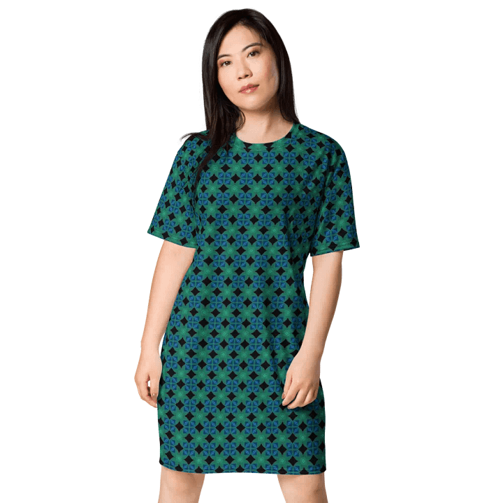 Abstract Lattice T Shirt Dress product image (1)