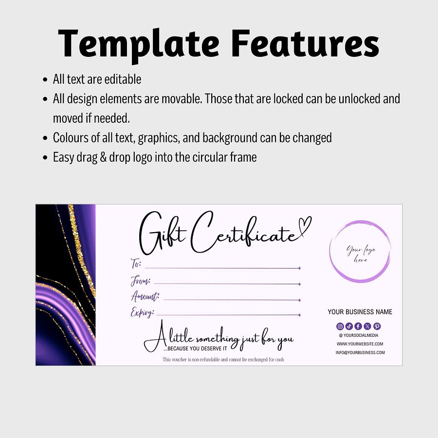 Amethyst - Gift Certificate Template product image (7)