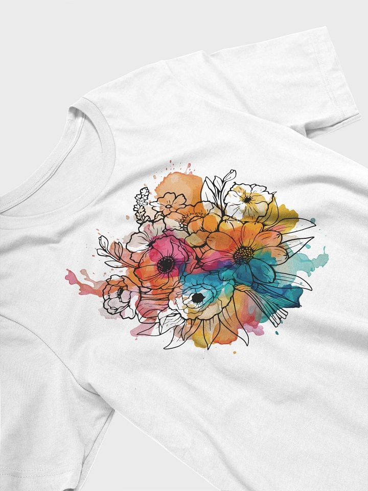 Vibrant Floral Graphic And Watercolour T-Shirt product image (2)
