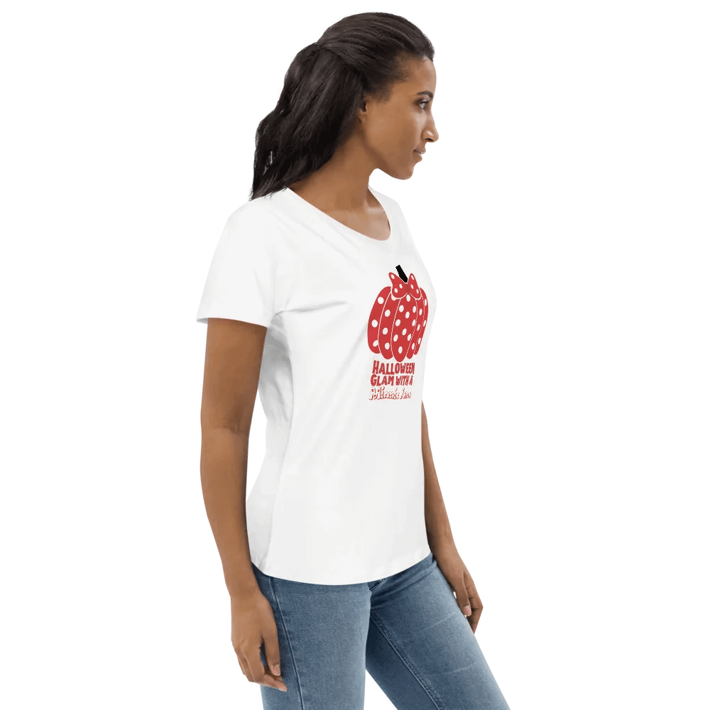 Disney Halloween Polka Pumpkin Women's Fitted Tee product image (4)