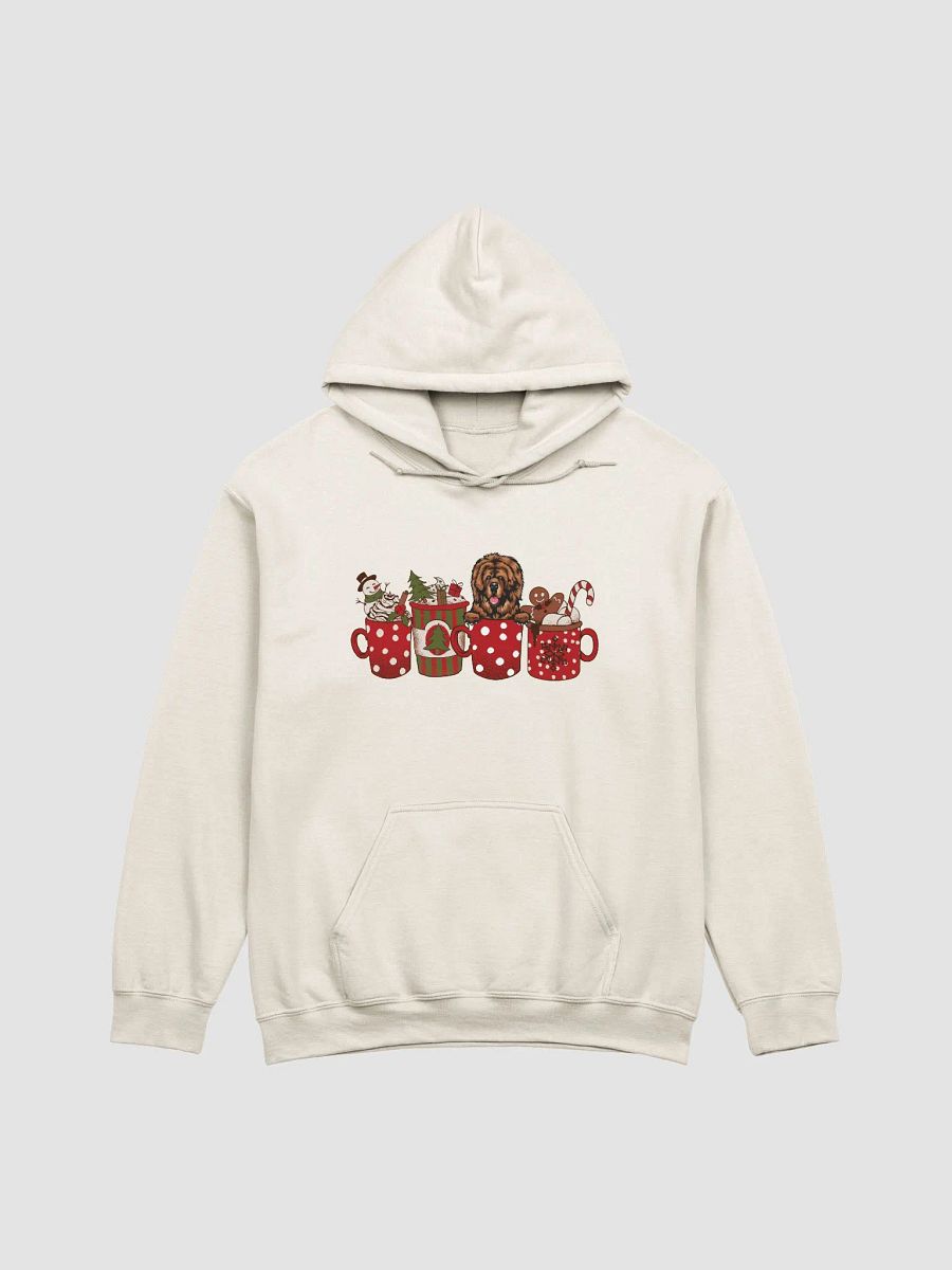 Cute Tibetan Mastiff in a Christmas Cup Hooded Sweatshirt | Funny Christmas Pup in a Cup product image (19)