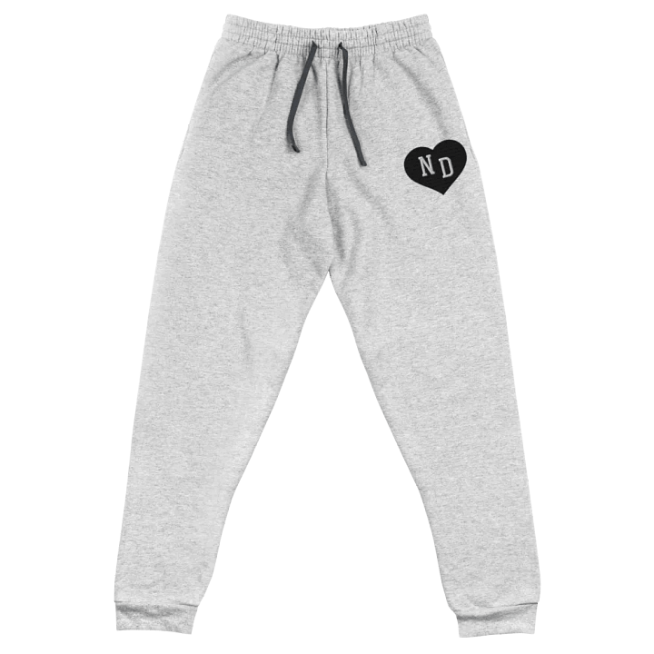 ND Heart Black Unisex Embroidered Sweatpants product image (1)