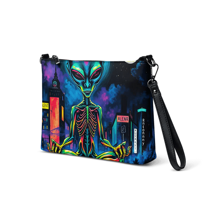 premium faux leather Galactic Meditation All-Over Crossbody Bag product image (2)