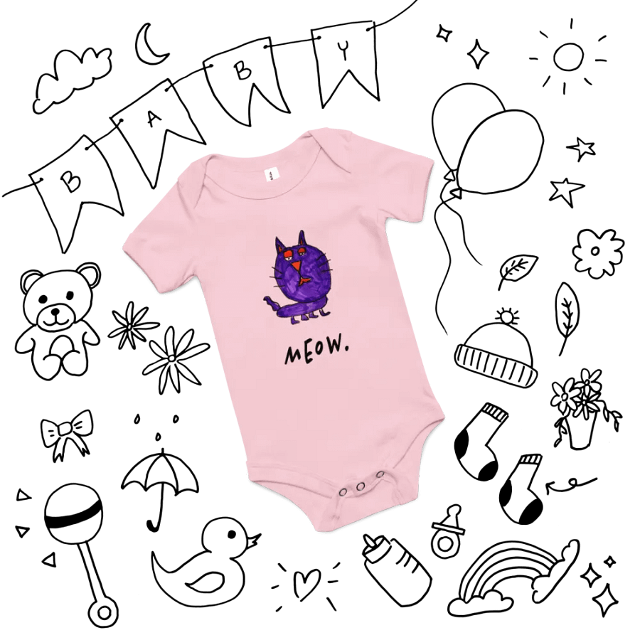 meow katz baby onesie product image (12)