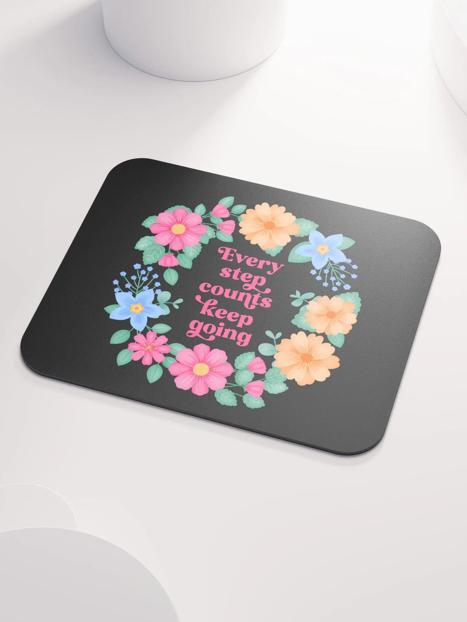 Every step counts keep going - Mouse Pad Black product image (3)