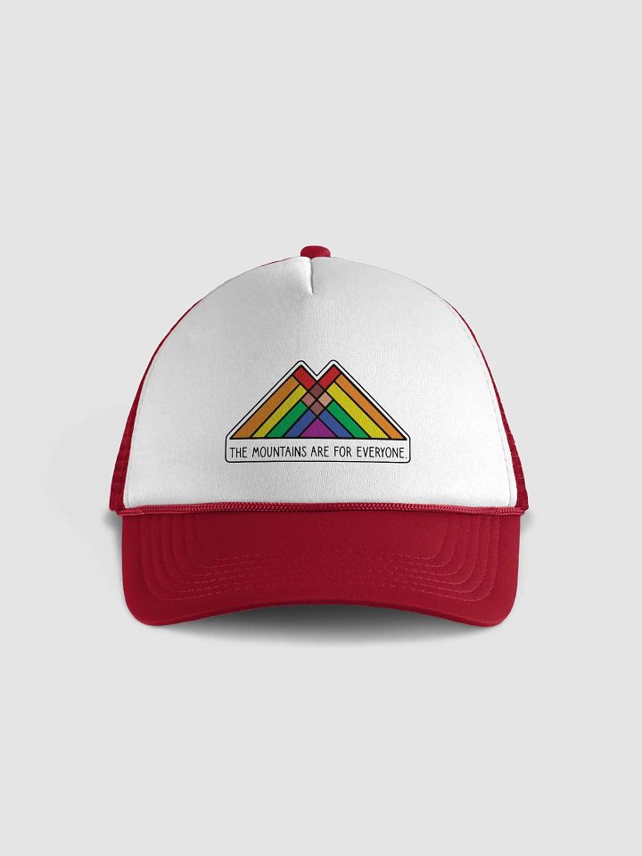 Mountains are for EVERYONE! Red Foam Mesh Snap-Back Hat Alt National Parks Cap product image (1)