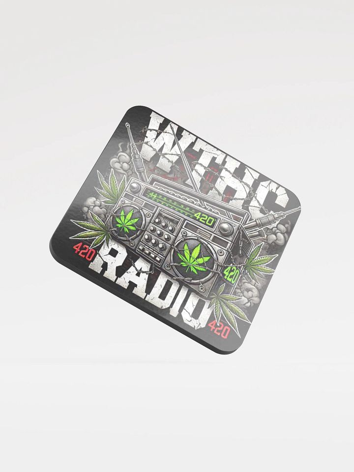 Da WTHC Radio Cannabis Boombox Coaster product image (1)