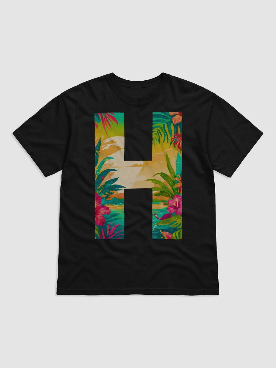 Tropical Sunset Paradise T-Shirt (Letter-H) product image (1)
