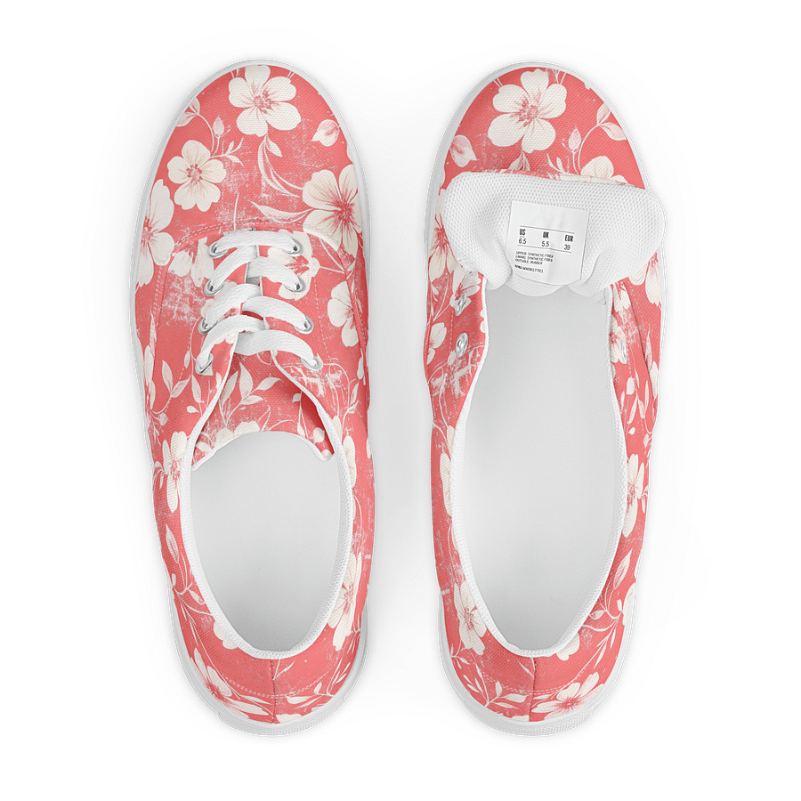 Vintage Floral Lace-Up Canvas Shoes product image (7)